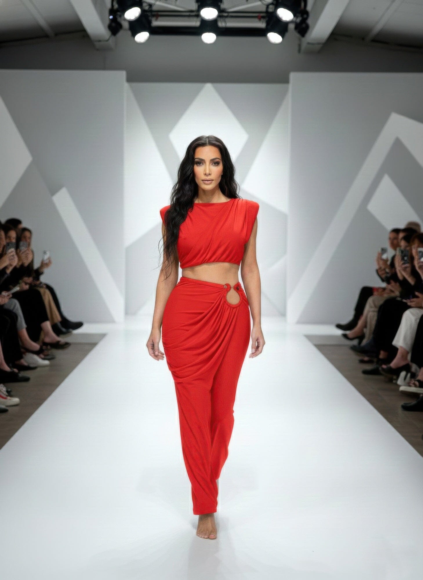 Women Sleeveless Top Featuring Cap Shoulders Set Outfit Sets jehouze Red S 