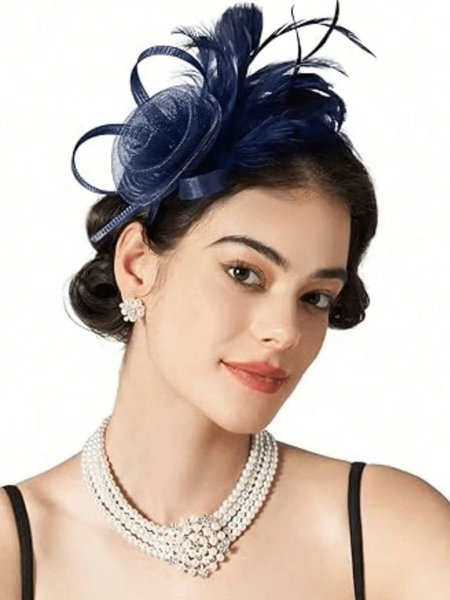 Women Tea Party Kentucky Fascinator Hat Hat jehouze Deep Blue 