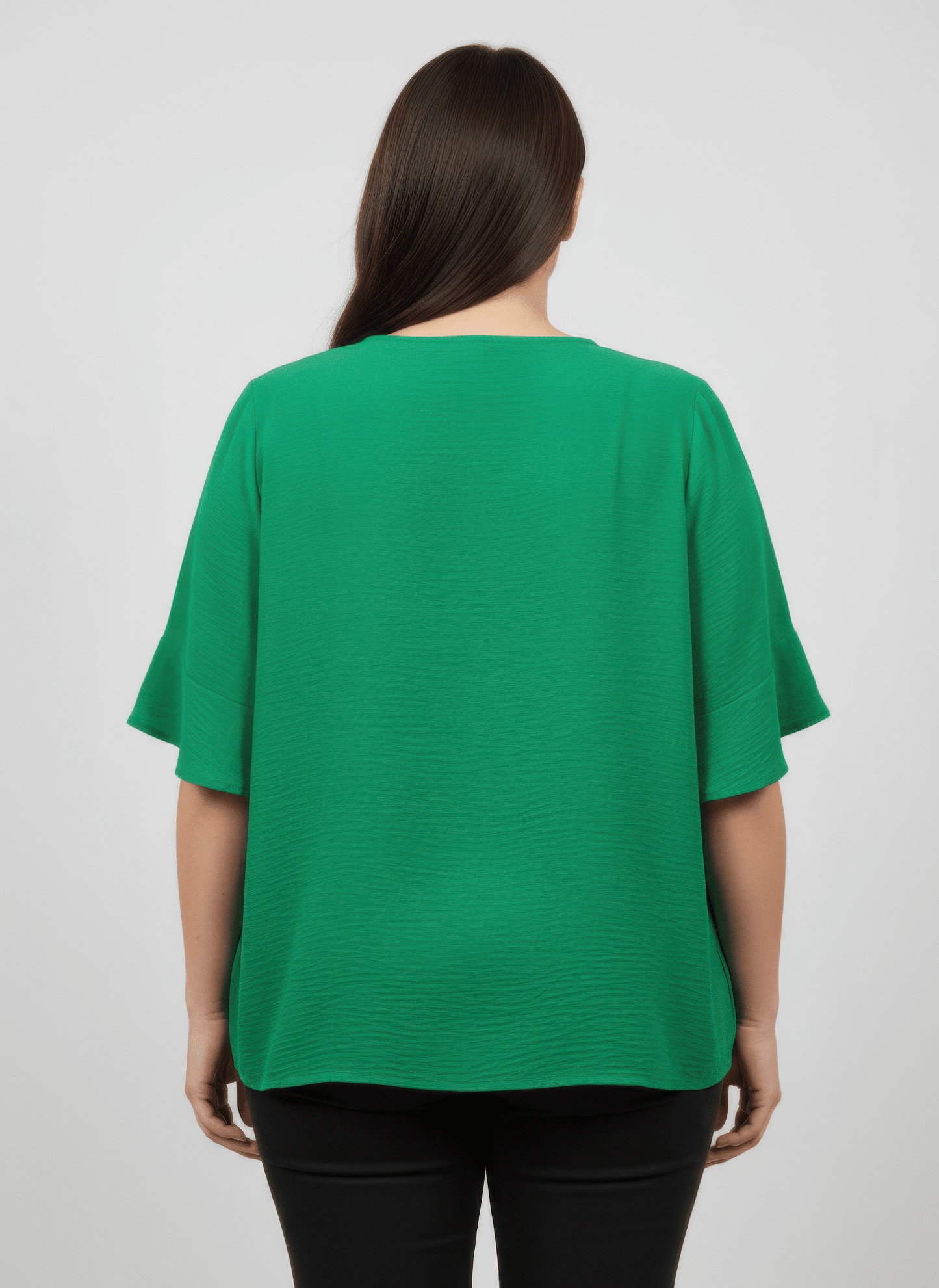 Women Textured Ruffle Sleeve Short Sleeve Top Shirts & Tops jehouze 