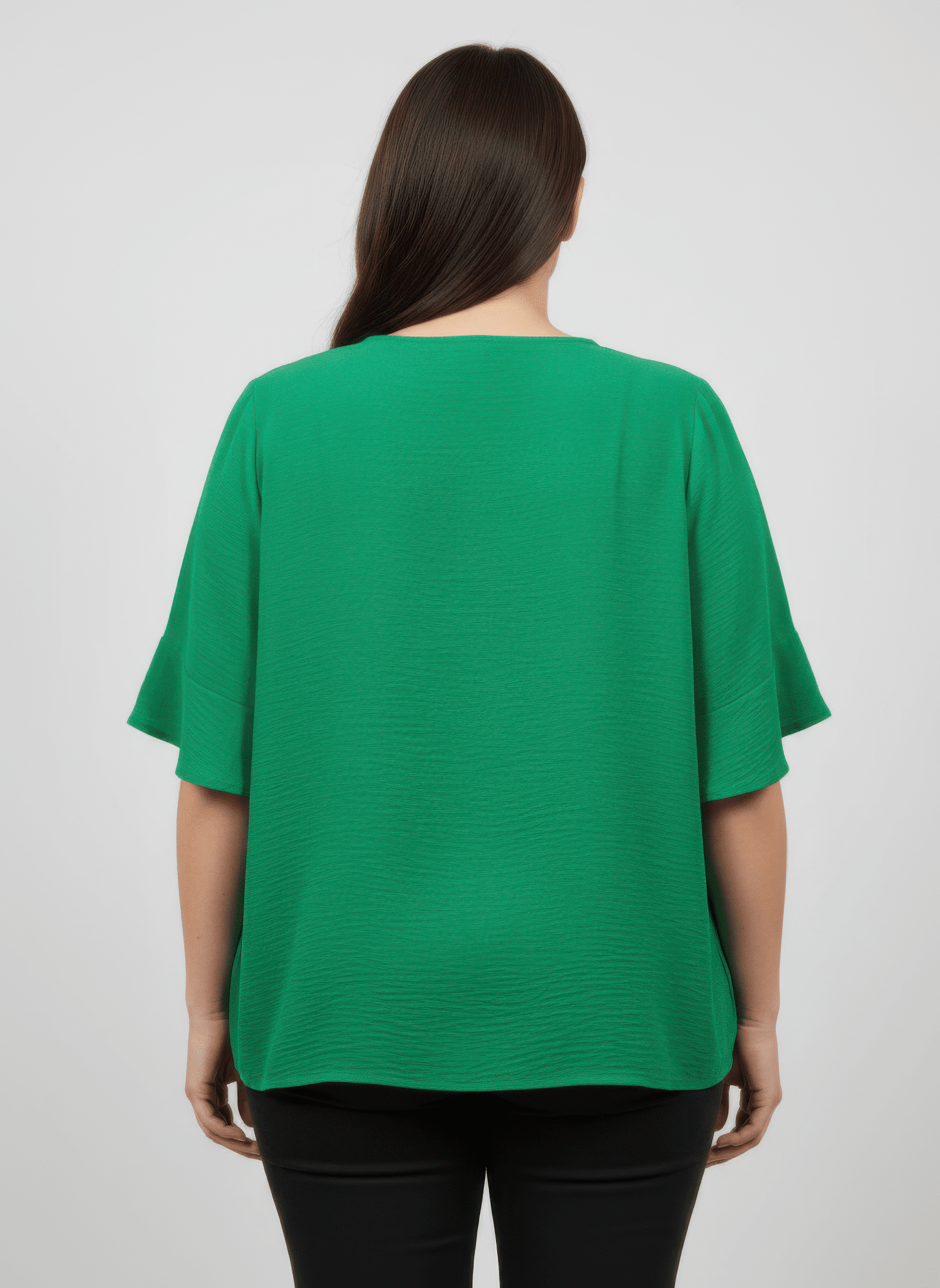Women Textured Ruffle Sleeve Short Sleeve Top Shirts & Tops jehouze 