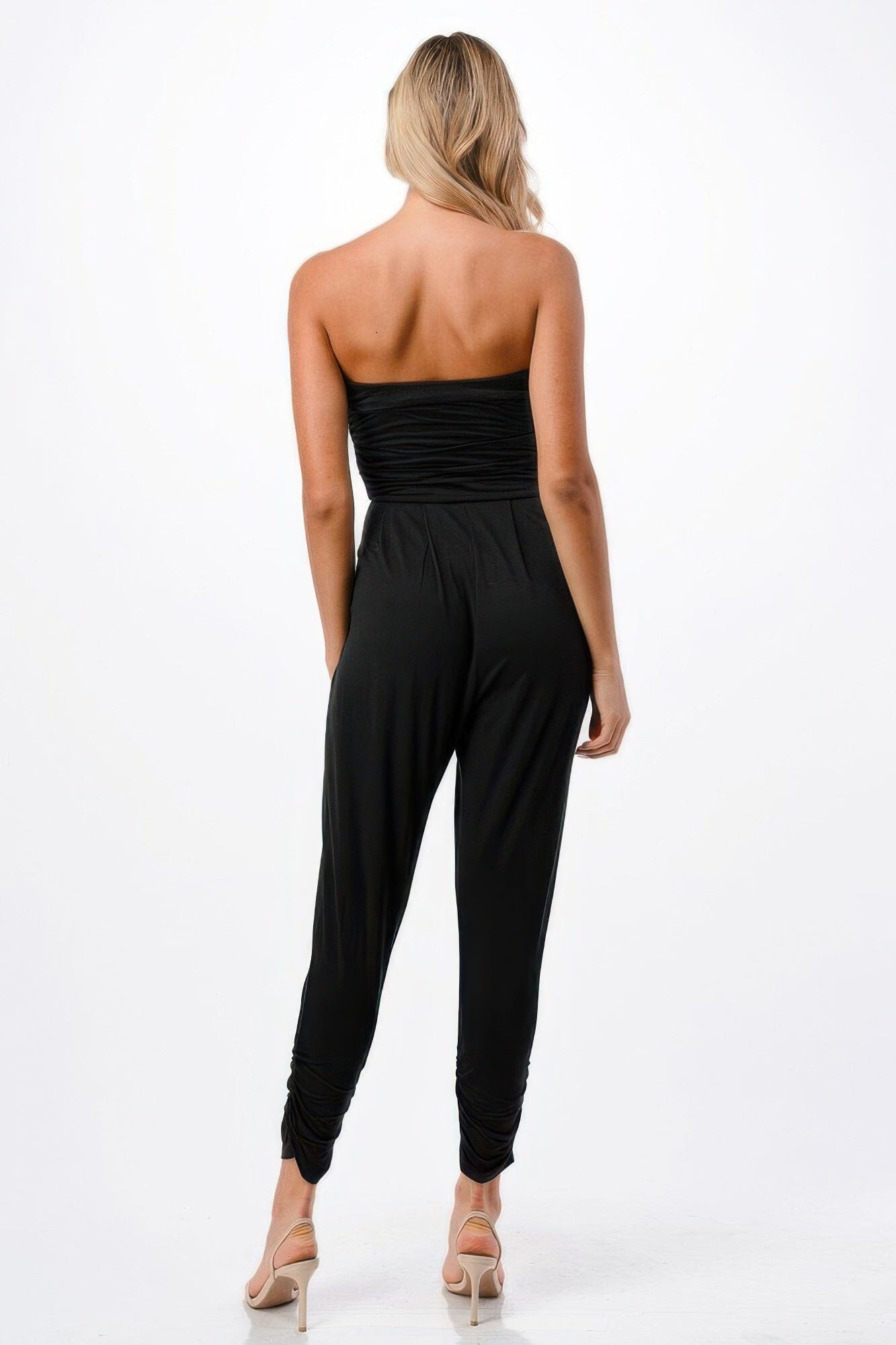 Women Tube Top shirring Jumpsuit Jumpsuits & Rompers jehouze 