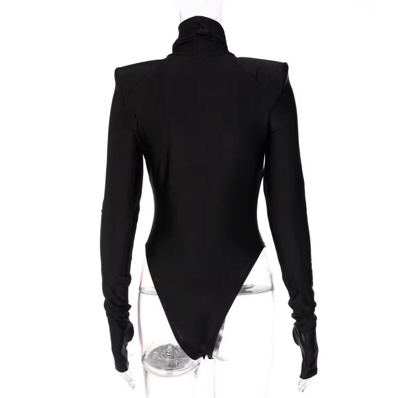 Women Turtleneck Long Sleeve Slim Fit Bodysuit Top bodysuit jehouze 