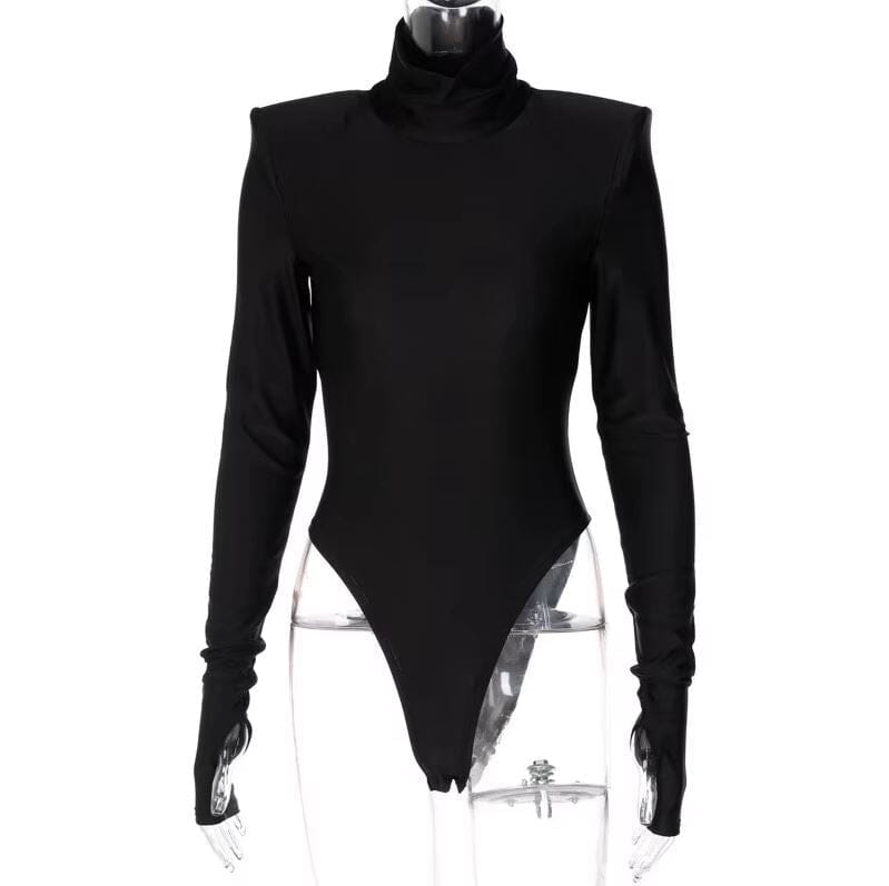 Women Turtleneck Long Sleeve Slim Fit Bodysuit Top bodysuit jehouze 