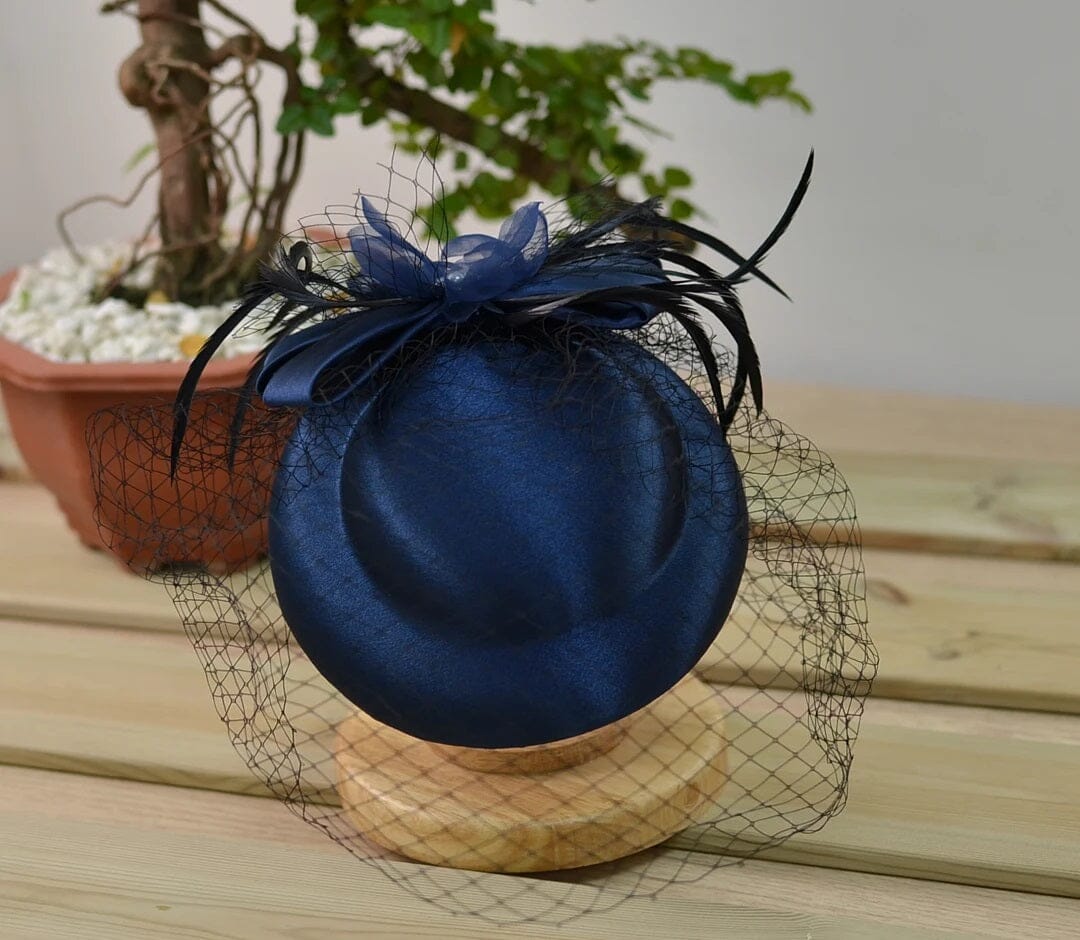 Women Vintage Pillbox Kentucky Derby Fascinator Flower Veil Wedding Tea Party Hat Hat jehouze 