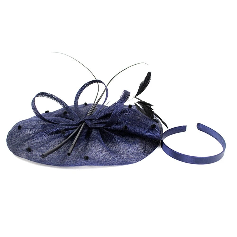 Women Vintage Sinamay Feather Party Fascinator Hat Fascinators jehouze 