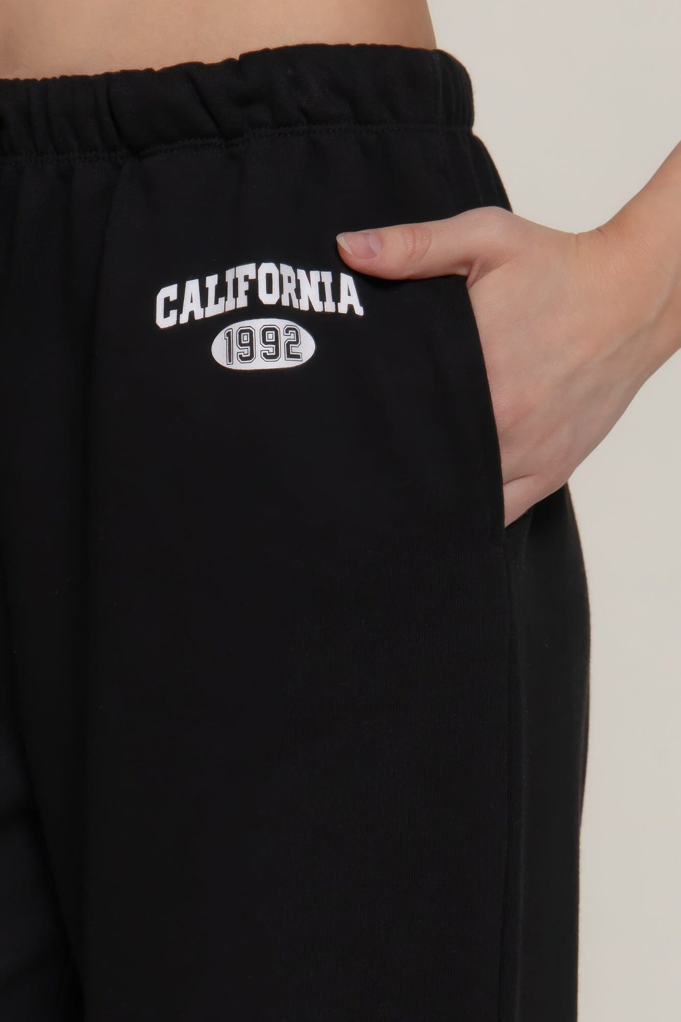 Women Waistband Print Detail Sweatpants Pants jehouze 
