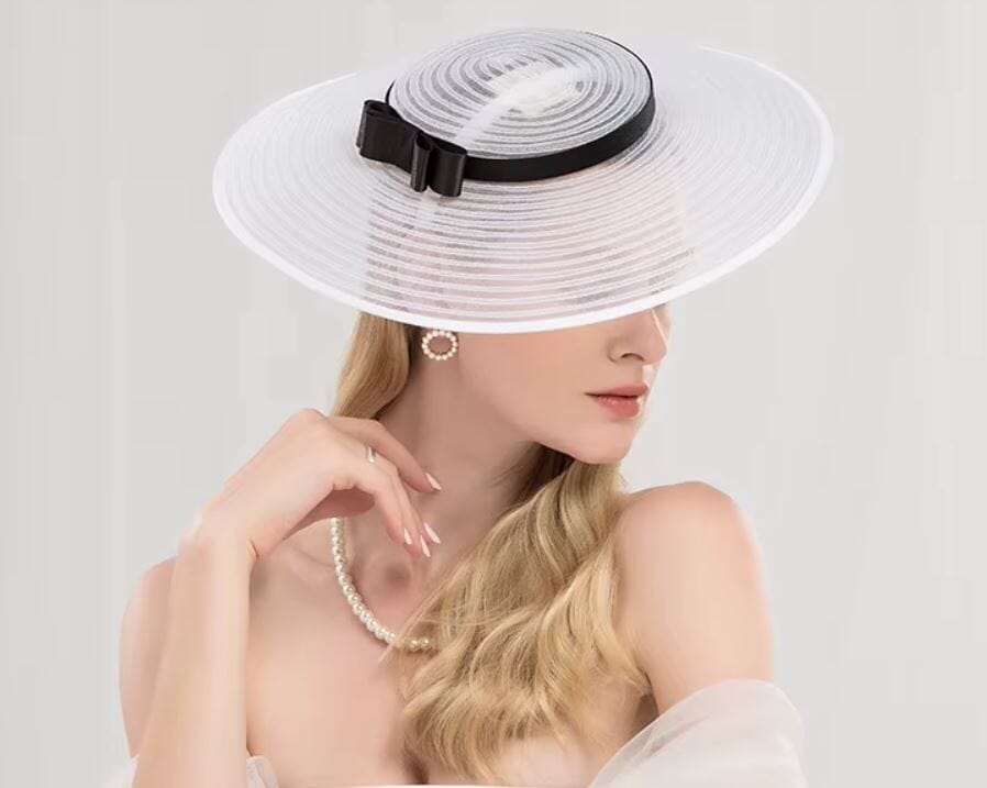 Women Wide Brim Cocktail Tea Party Kentucky Derby Fascinator Hat Hat jehouze 