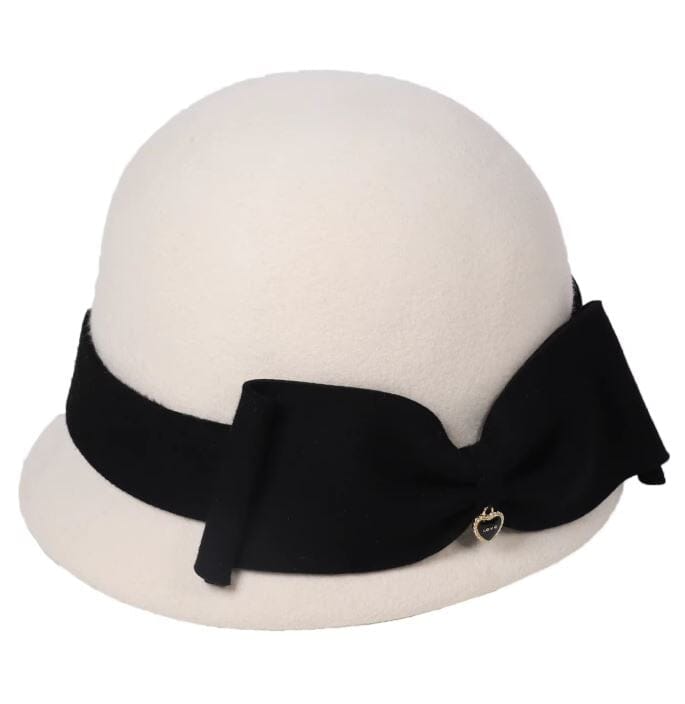 Women Wool Vintage Bowknot Pillbox Church Party Hat Hat jehouze 