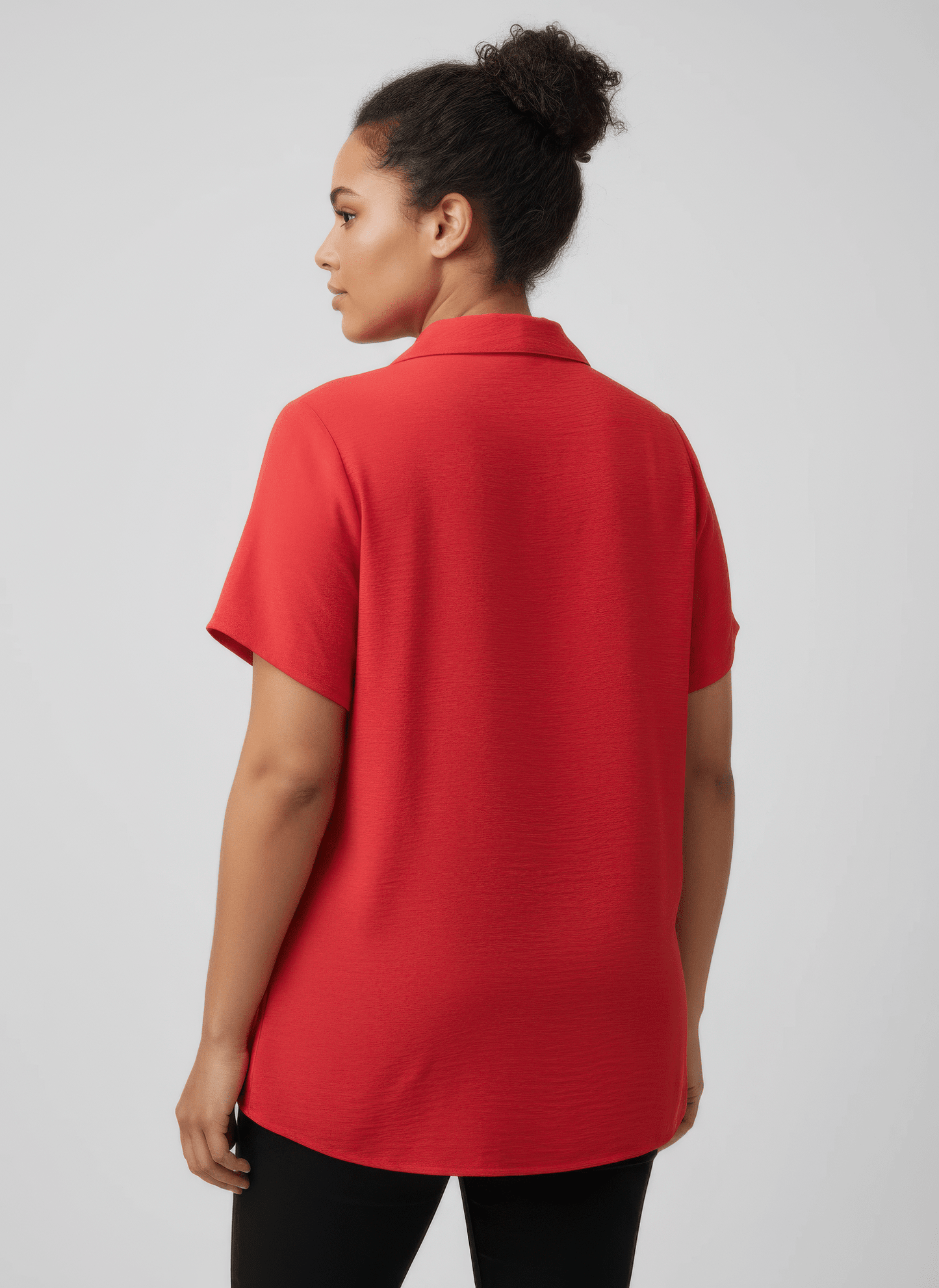 Women Zip-front Collared Utility Knit Top Shirts & Tops jehouze 