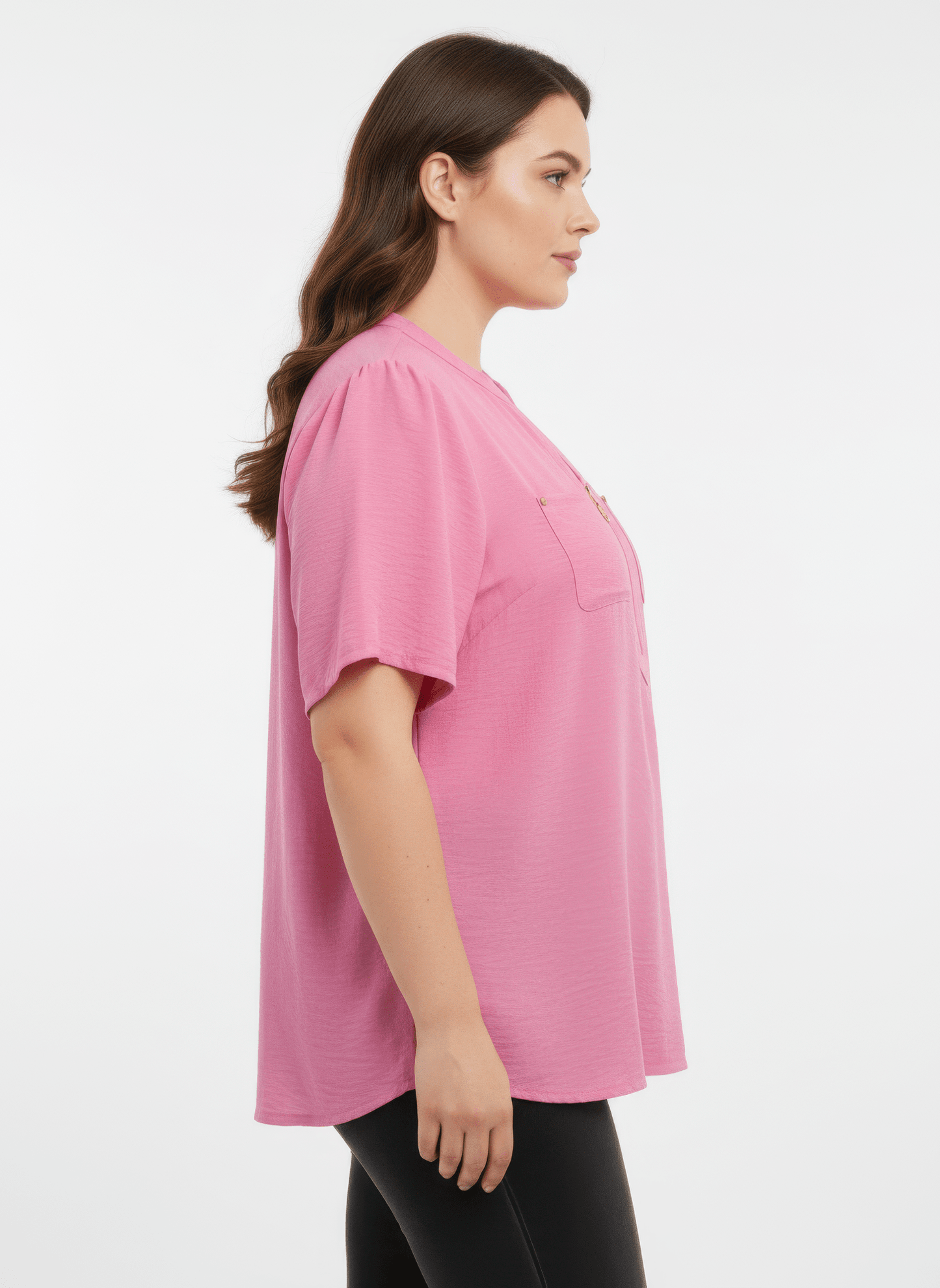 Women Zip-front Utility Pocket Knit Top jehouze 