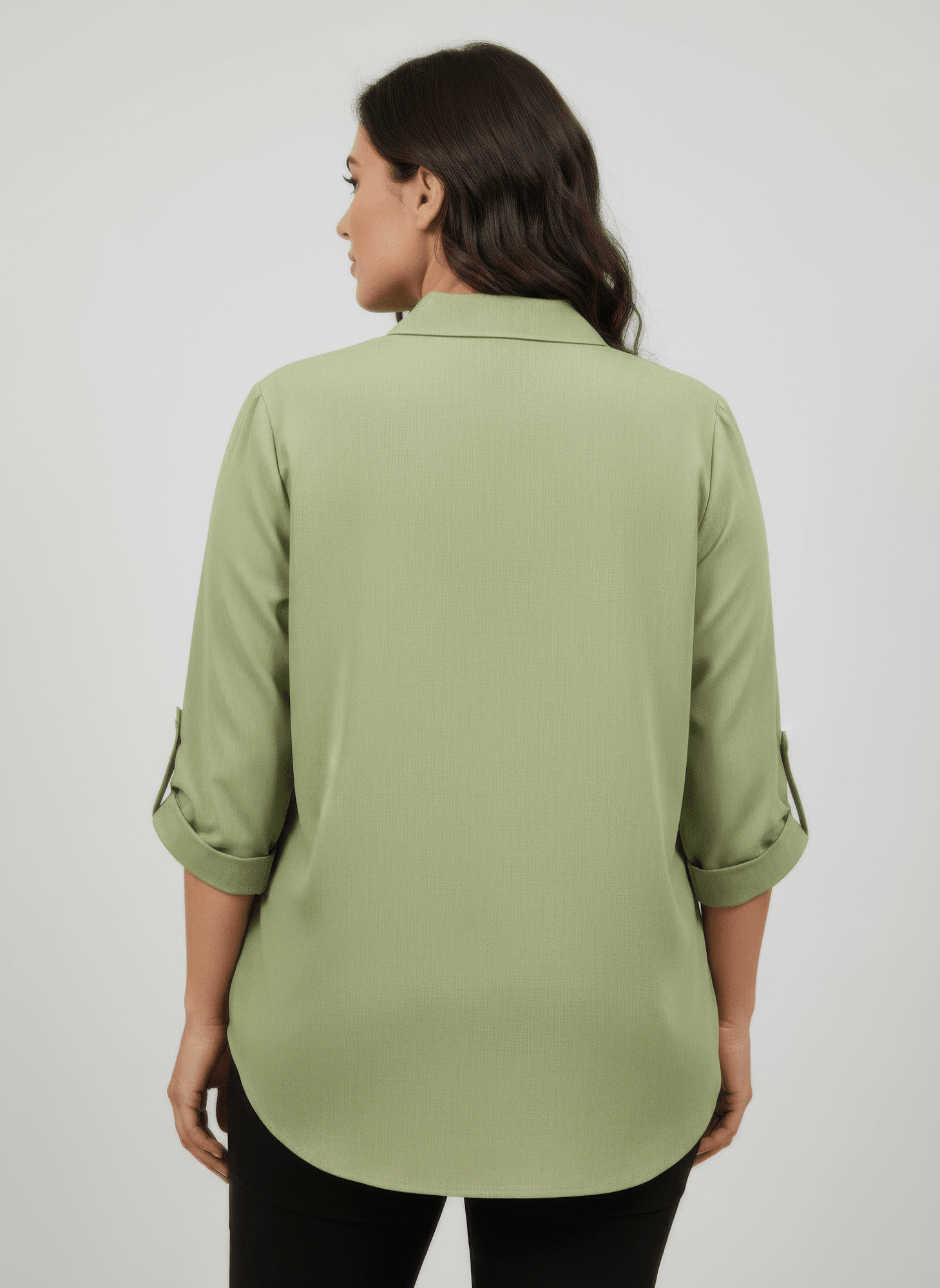 Women Zip Front Utility Pocket Tunic Blouse Shirts & Tops jehouze 