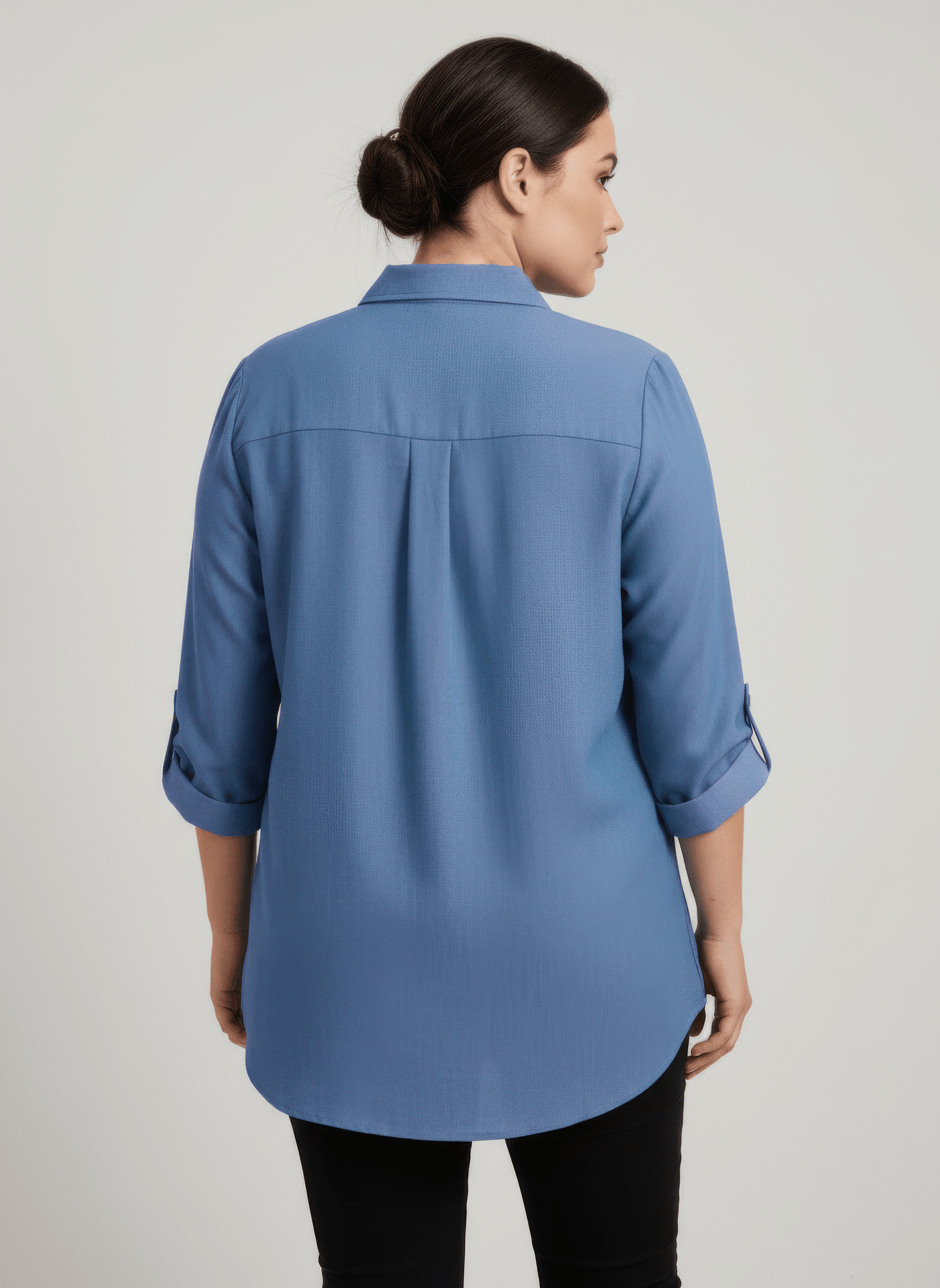 Women Zip Front Utility Pocket Tunic Blouse Shirts & Tops jehouze 