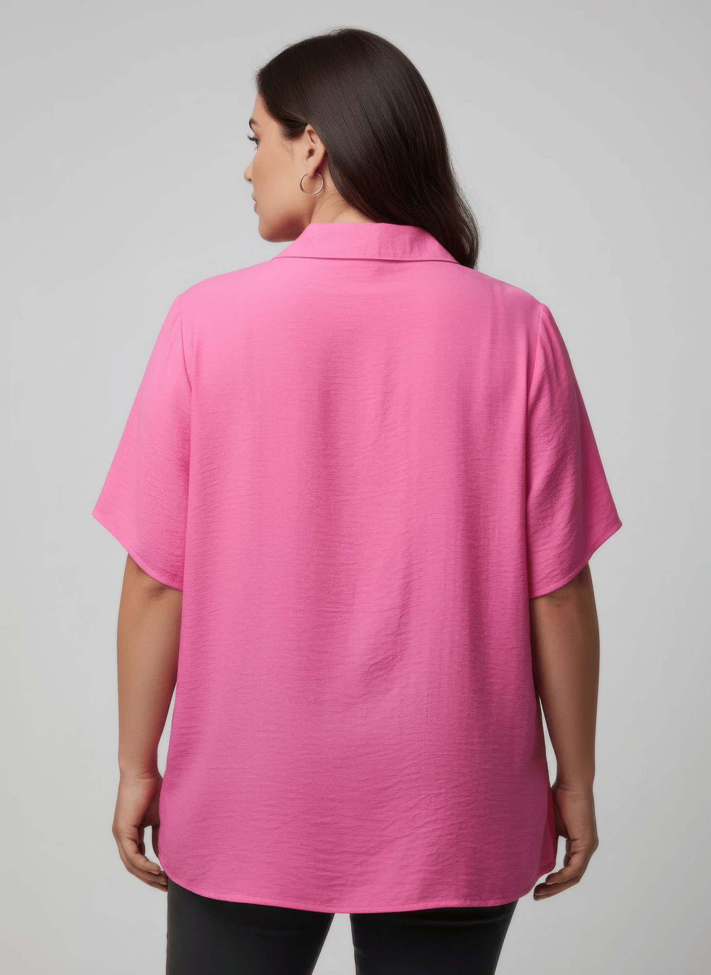 Women Zip Pocket Collared Knit Tunic Top Shirts & Tops jehouze 
