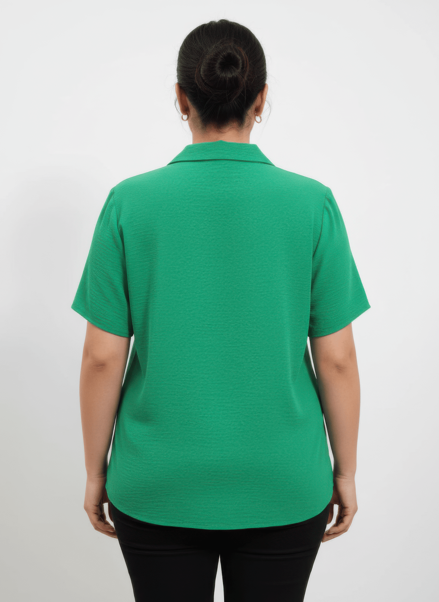 Women Zip Pocket Collared Knit Tunic Top Shirts & Tops jehouze 