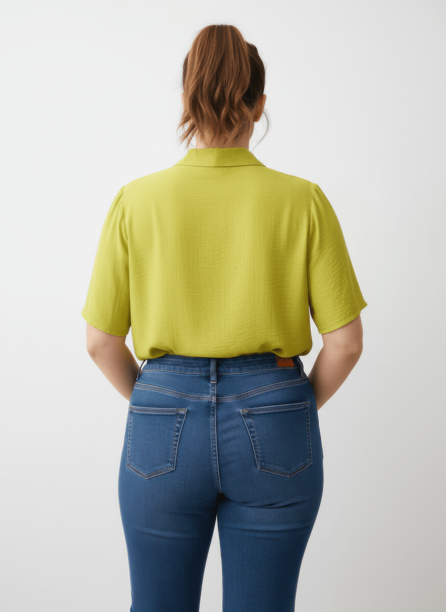 Women Zip Pocket Collared Knit Tunic Top Shirts & Tops jehouze 