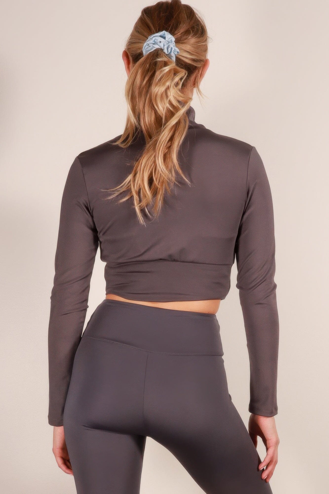 Women Zip Up Sports Crop Jacket Outerwear jehouze 