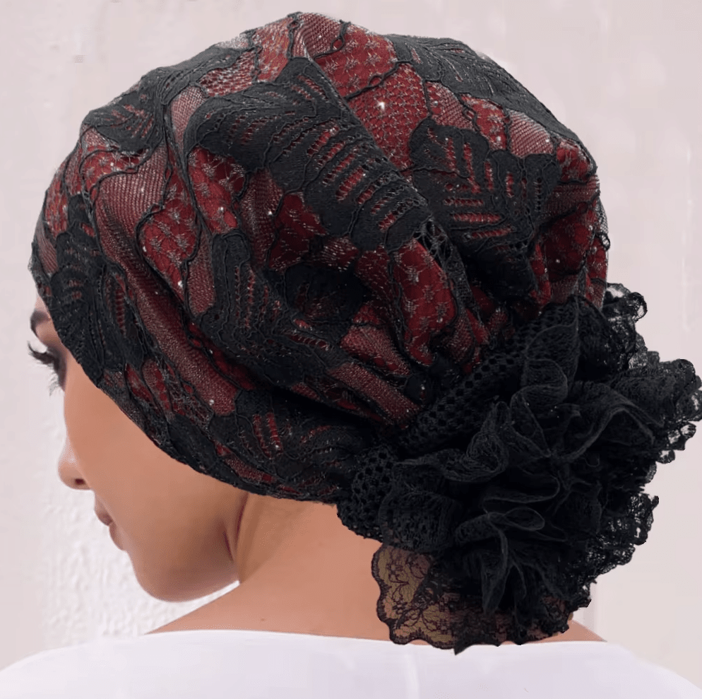 Women's Floral Embroidered Turban Muslim Lady Head Wrap African Cap Hat jehouze 