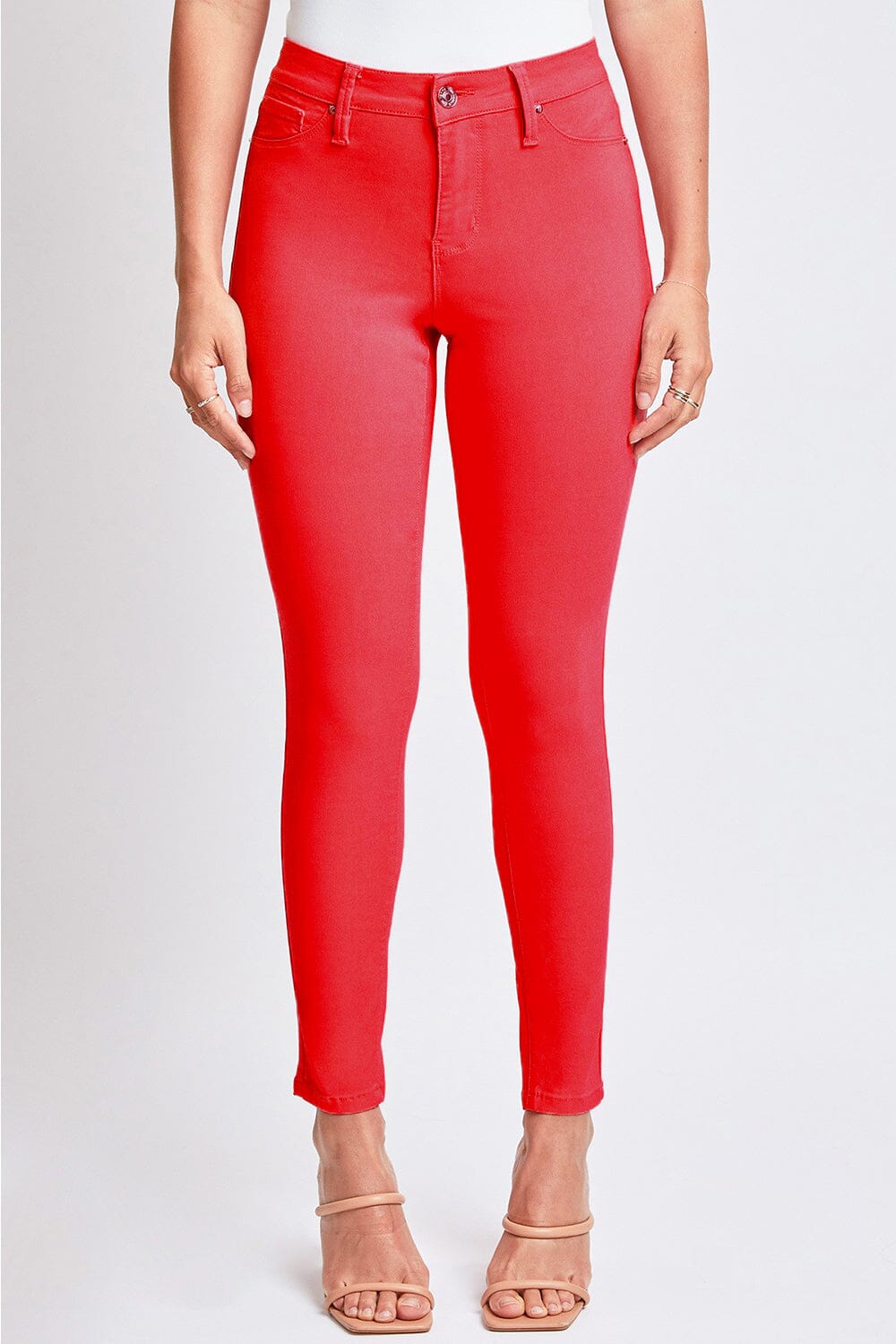 YMI Jeanswear Ruby Red Hyperstretch Mid-Rise Skinny Jeans jeans jehouze 