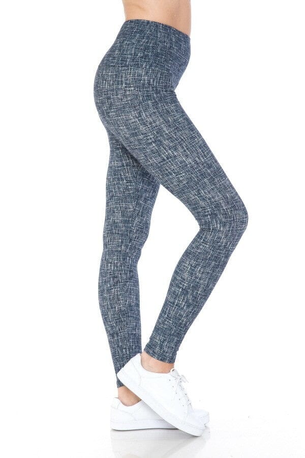 5-inch Long Yoga Style Banded Lined Multi Printed Knit Legging With High Waist_ Bottoms jehouze 