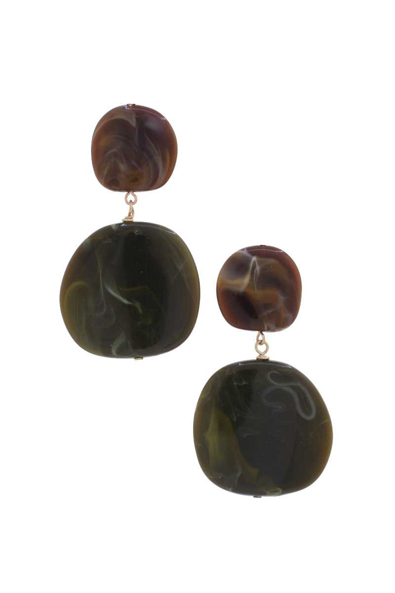 Acetate Resin Double Circle Earring_ Apparel & Accessories > Jewelry > Earrings jehouze 