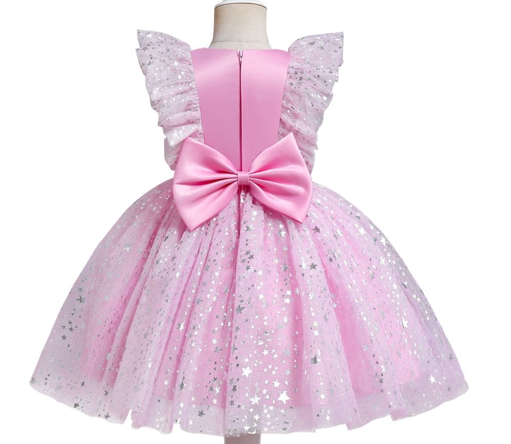 Baby Girls Children Toddler Lace Flower Princess Formal Prom Tutu Ball Gown_ girls dress jehouze Pink5 9M 