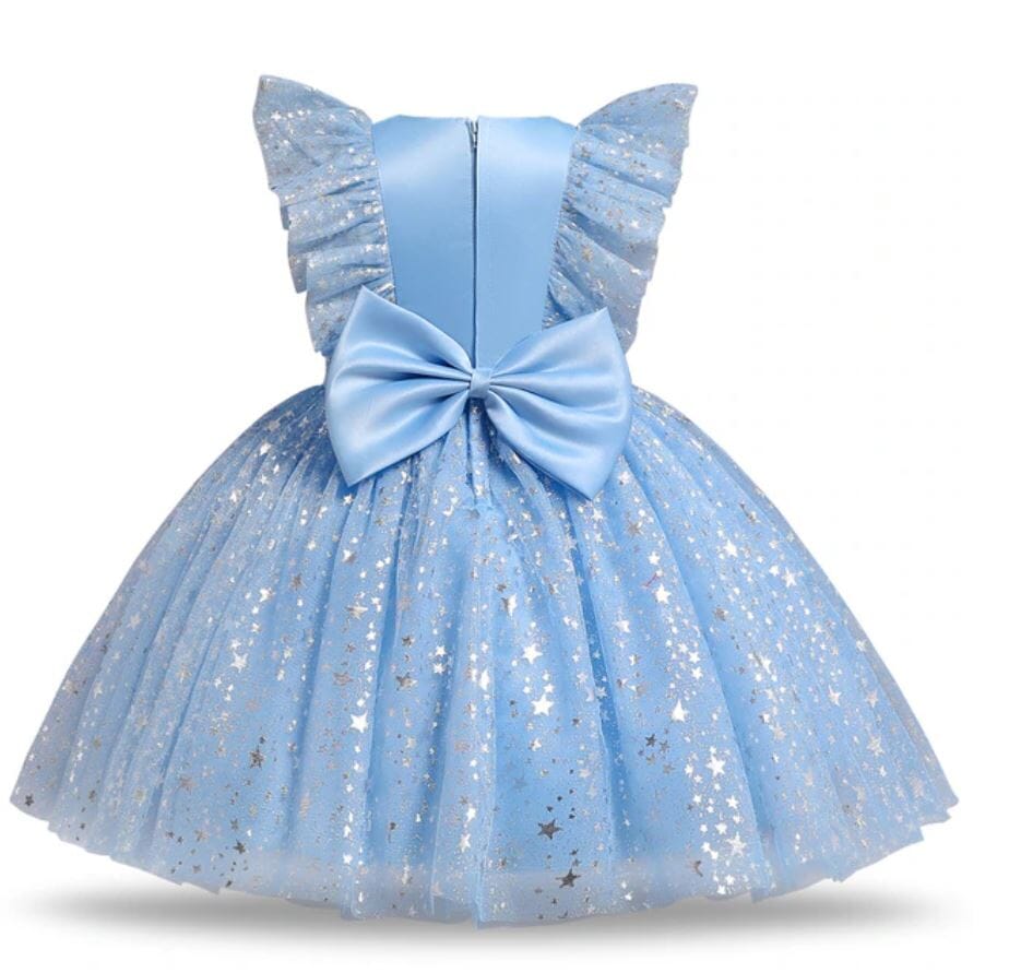 Baby Girls Children Toddler Sleeveless Princess Formal Prom Tutu Ball Gown_ girls dress jehouze Blue 9M 