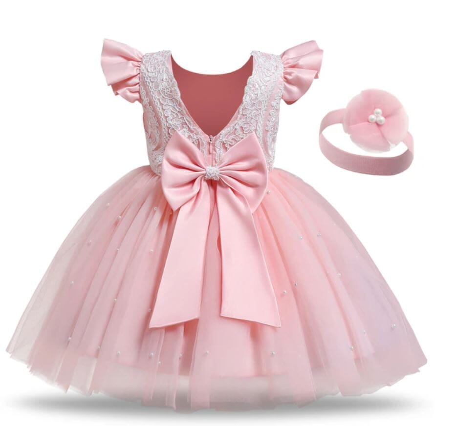 Baby Girls Children Toddler Sleeveless Princess Formal Prom Tutu Ball Gown_ girls dress jehouze Pink3 9M 