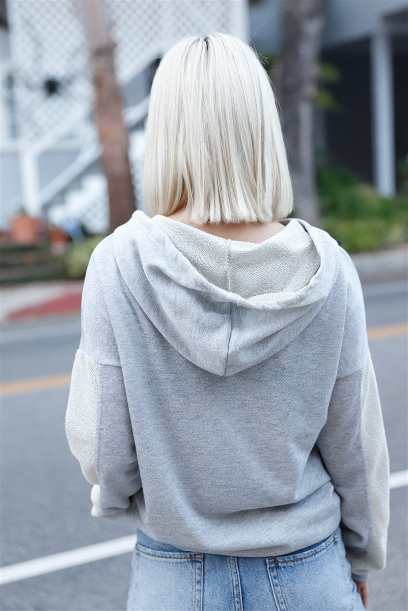 Belt & Reversed Details Zip-up Hooded Sweater_ Shirts & Tops jehouze 