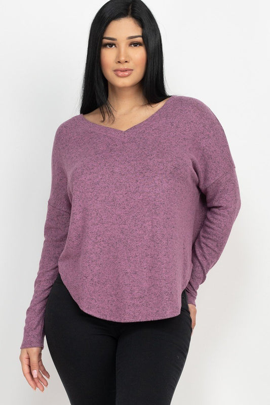 Dolman Sleeve Cozy Top Women's Clothing jehouze 