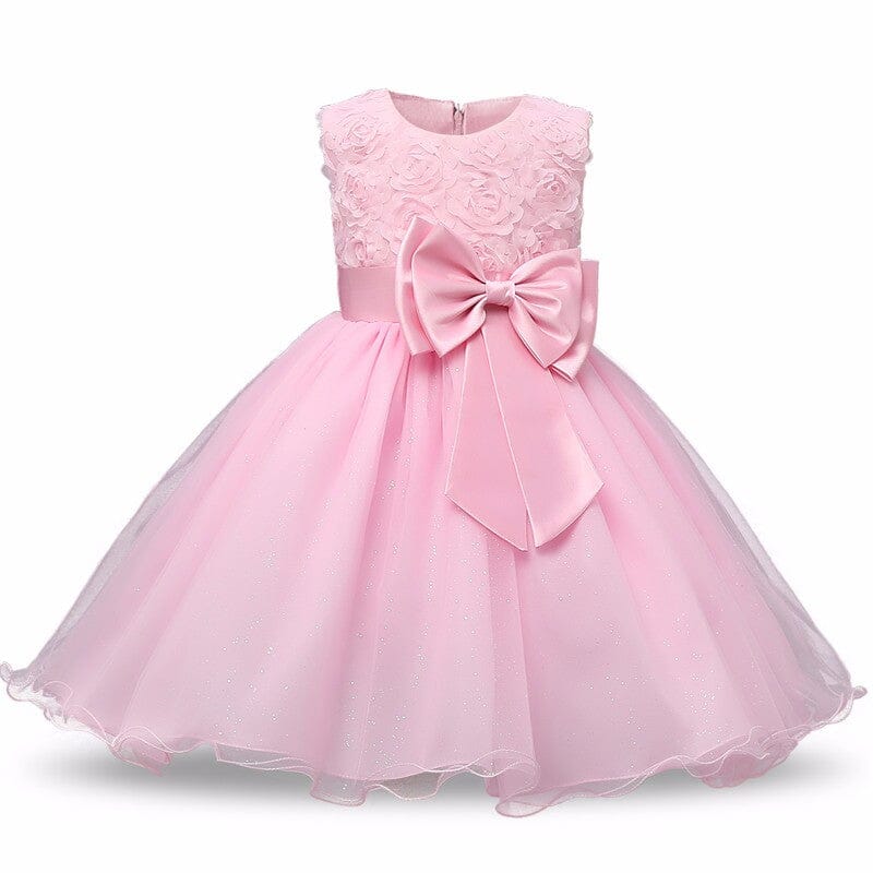 Girls Children Toddler Sleeveless Lace 3D Flower Tutu Princess Dresses Baby & Toddler Dresses jehouze Pink 2T 