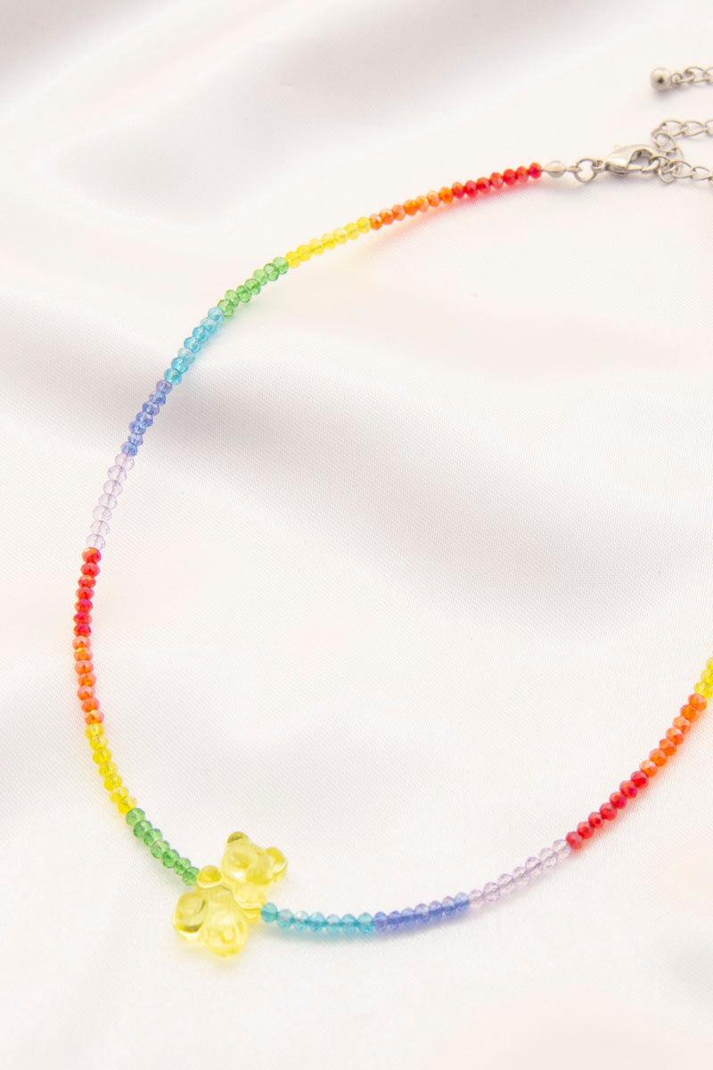 Gummy Bear Charm Beaded Necklace Necklaces jehouze 