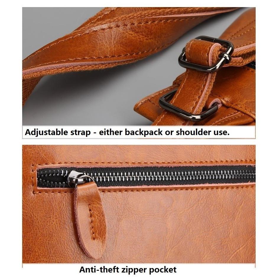 JeHouze Fashion Women Anti-Theft Shoulder Handbag Genuine Leather Backpack Casual Bag Handbags & Purses jehouze 