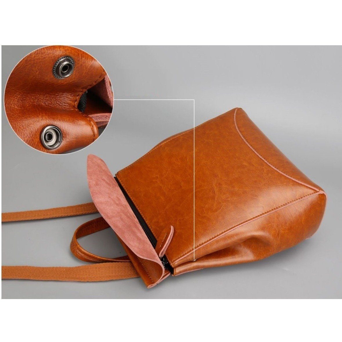 JeHouze Fashion Women Anti-Theft Shoulder Handbag Genuine Leather Backpack Casual Bag Handbags & Purses jehouze 