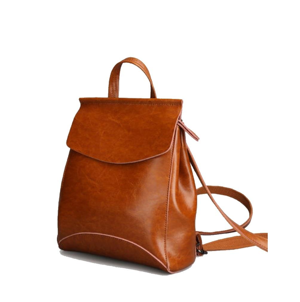 JeHouze Fashion Women Anti-Theft Shoulder Handbag Genuine Leather Backpack Casual Bag Handbags & Purses jehouze Brown 