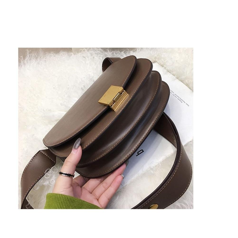 JeHouze women fashion saddle classic messenger crossbody leather purse shoulder bag black Luggage & Bags > Messenger Bags jehouze 