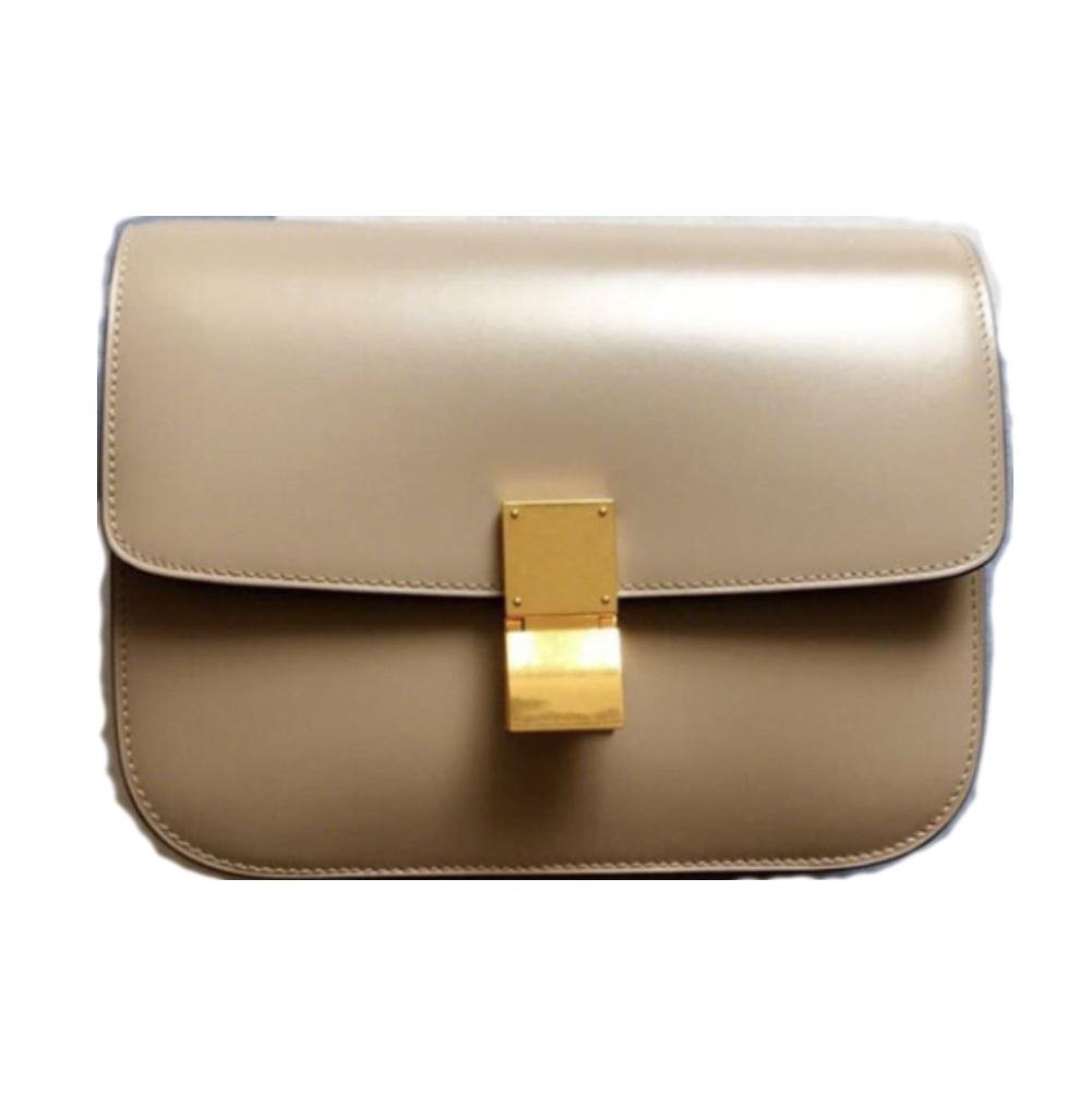 JeHouze women solid color shoulder medium purse leather messenger bag black jehouze Beige 