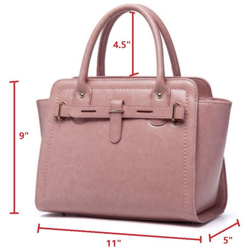 JeHouze Women's Genuine Leather Top Handle Purse Crossbody Handbag Satchel Bag Handbags & Purses jehouze 