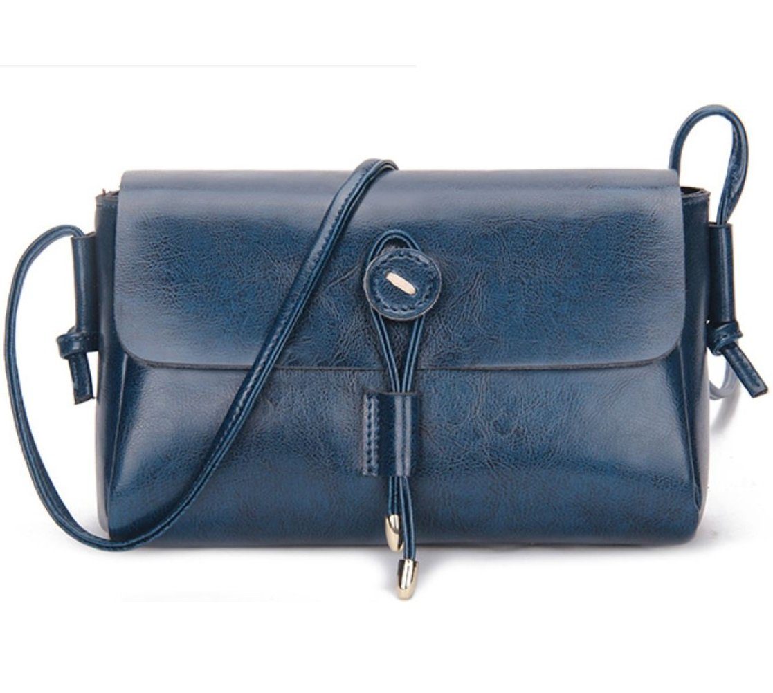 JeHouze Women's Leather Messenger Small Crossbody Handbag Shoulder Purse Handbags & Purses jehouze Blue 