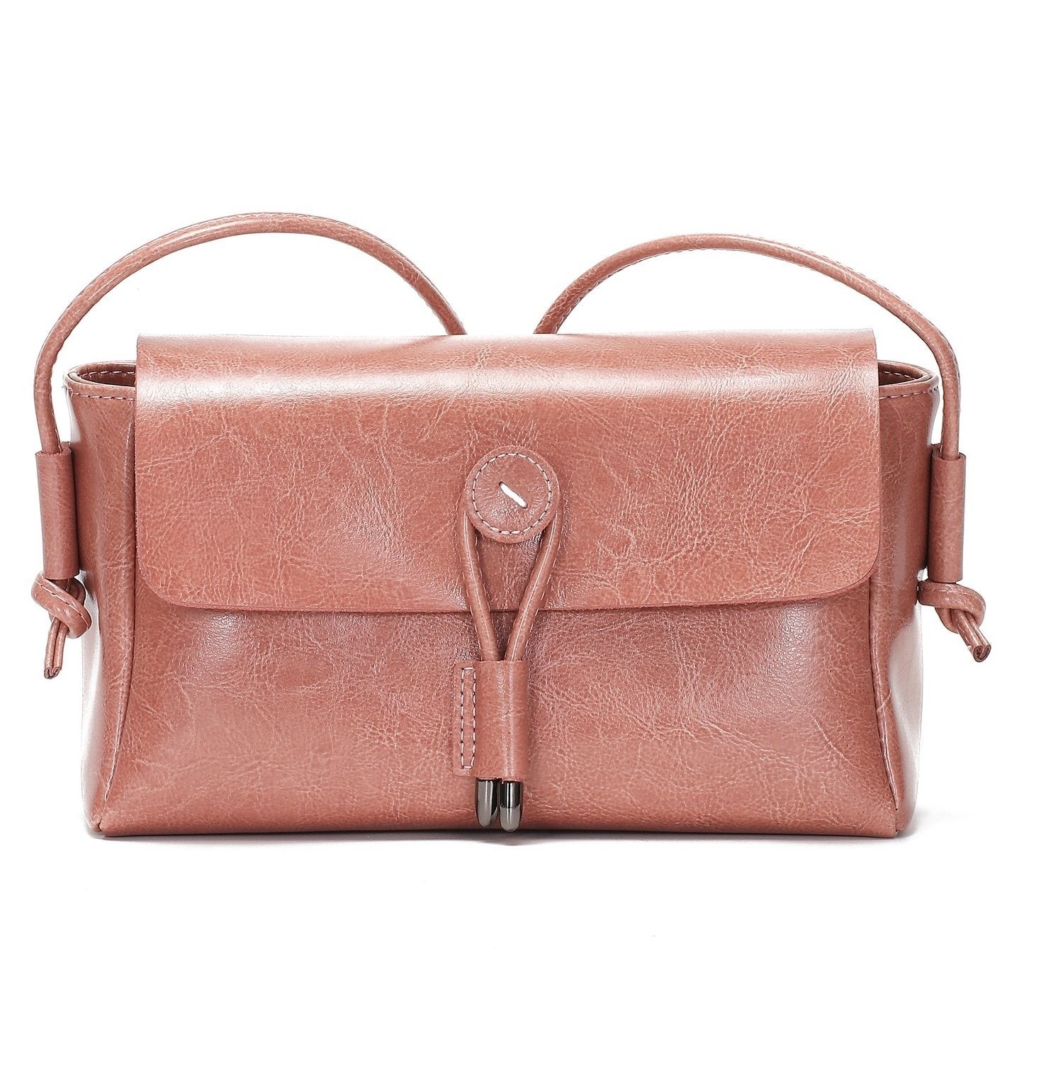 JeHouze Women's Leather Messenger Small Crossbody Handbag Shoulder Purse Handbags & Purses jehouze Pink 
