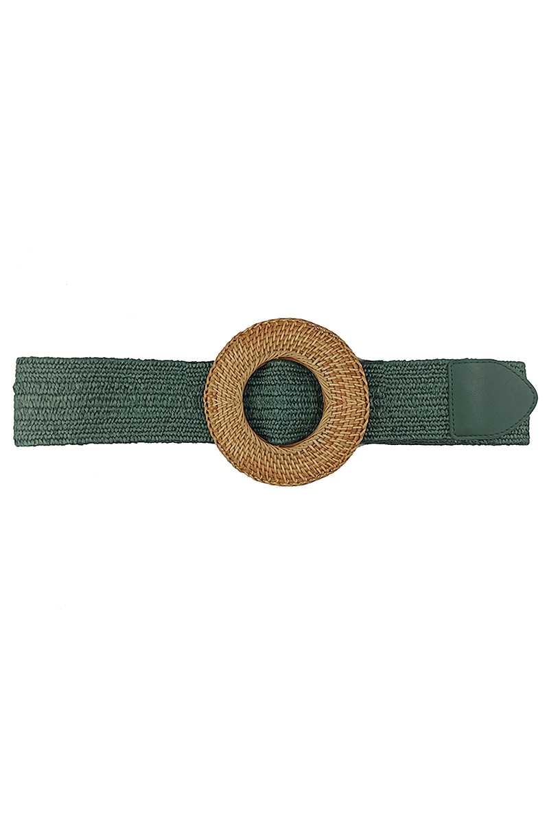 Modern Straw Round Belt Belts jehouze 