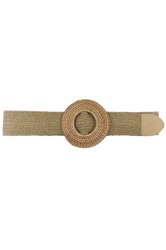 Modern Straw Round Belt Belts jehouze 