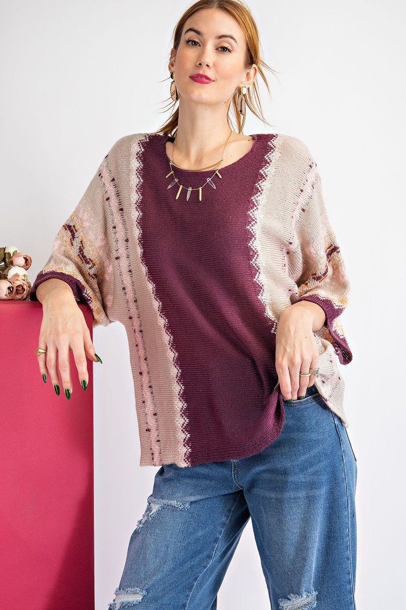 Multi Color Thread Sweater Shirts & Tops jehouze 