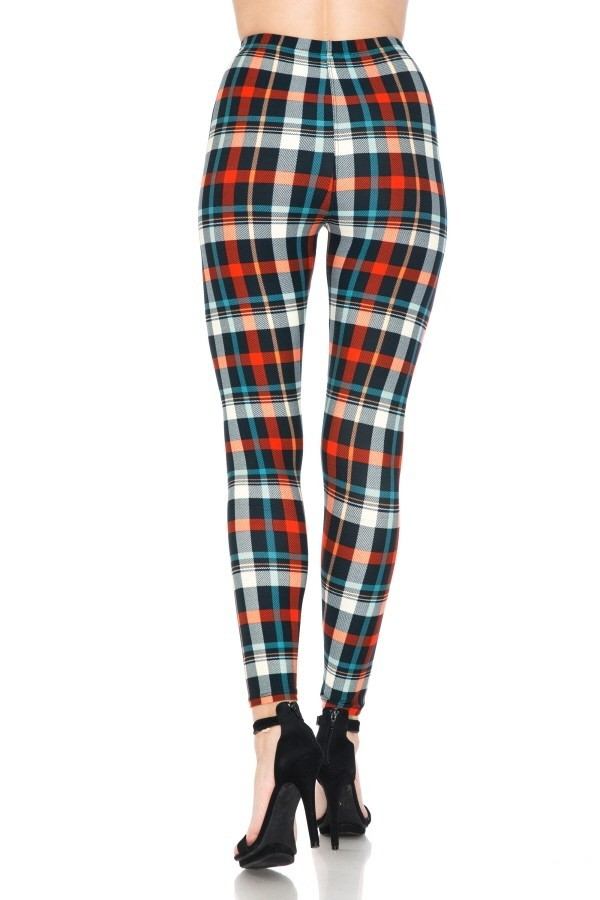 Multi Printed, High Waisted, Leggings With An Elasticized Waist Band Bottoms jehouze 