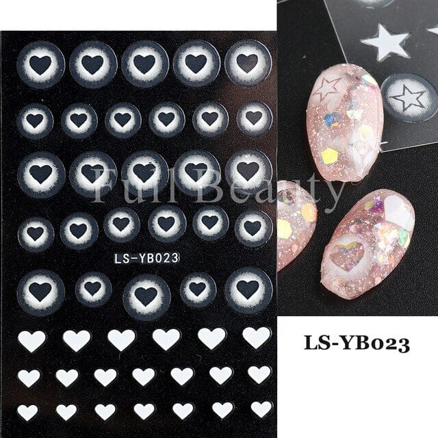 Nail Art Sticker Decals 3D Self Adhesive Luxurious Decoration DIY Acrylic Supplier jehouze 