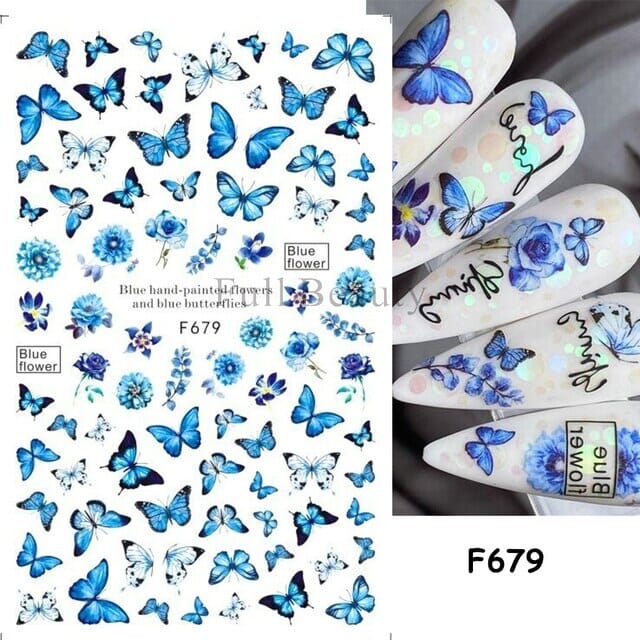 Nail Art Sticker Decals 3D Self Adhesive Luxurious Decoration DIY Acrylic Supplier jehouze F679 