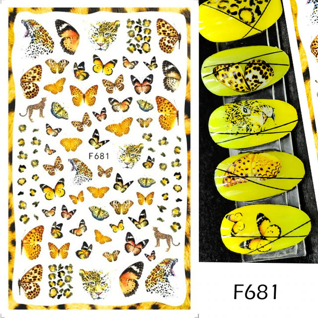 Nail Art Sticker Decals 3D Self Adhesive Luxurious Decoration DIY Acrylic Supplier jehouze F681 