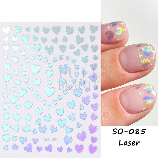 Nail Art Sticker Decals 3D Self Adhesive Luxurious Decoration DIY Acrylic Supplier jehouze SO-085 Laser 