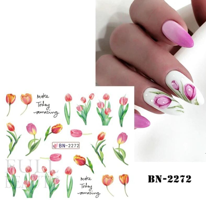 Nail Art Sticker Decals 5D Self Adhesive Luxurious Decoration DIY Acrylic Supplier jehouze BN2272 