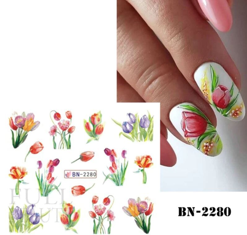 Nail Art Sticker Decals 5D Self Adhesive Luxurious Decoration DIY Acrylic Supplier jehouze BN2280 