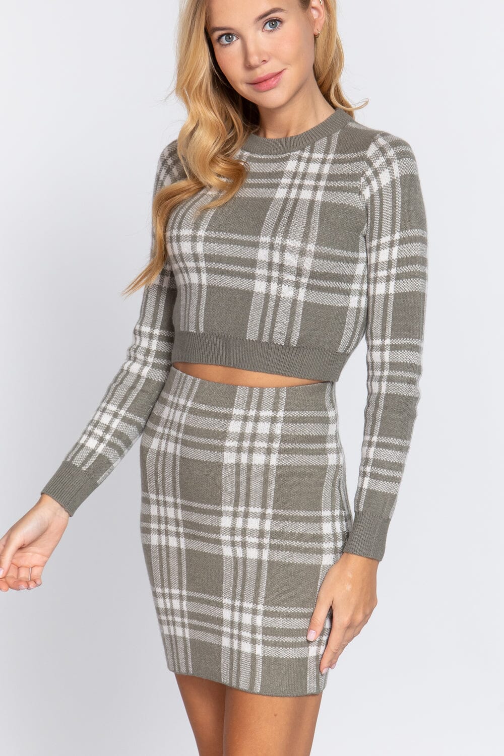 Plaid pencil skirt clearance us